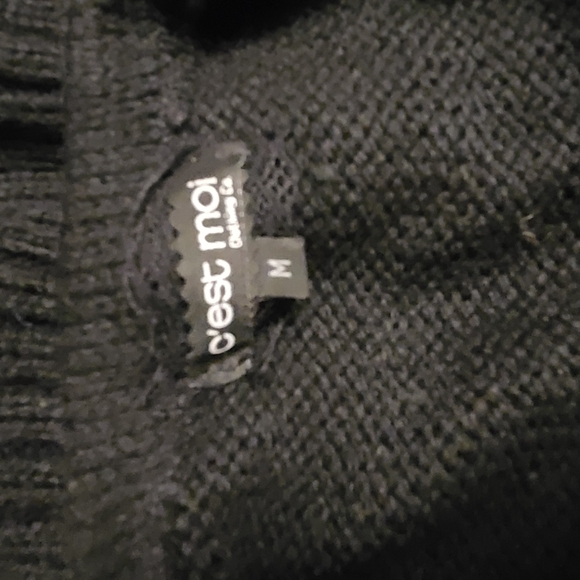 ⚡2/$25-C'est Moi cable knit sweater bustier - Picture 5 of 8